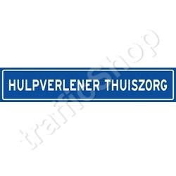 Autobord HULPVERLENER THUISZORG sticker 50x10cm